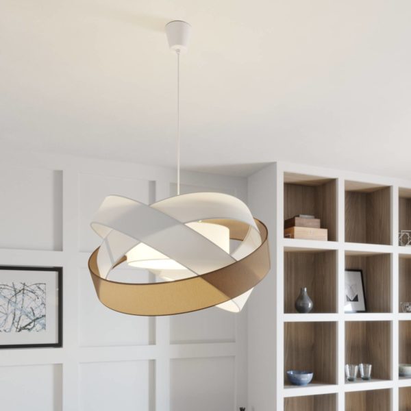 Lindby Simaria Suspension, brun/gris/blanc LINDBY