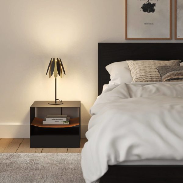Lucande Lounit lampe à poser, noire-dorée LUCANDE