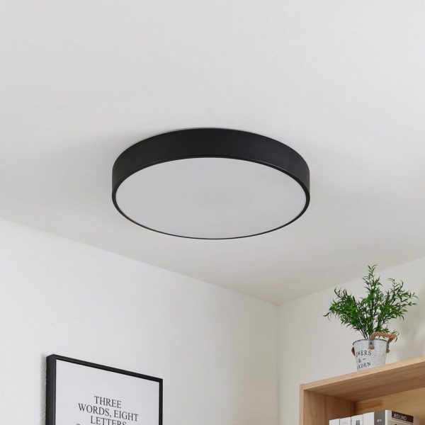 Lindby Simera plafonnier LED 50 cm, noir LINDBY