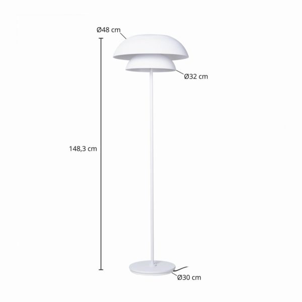 Lucande Kellina lampe sur pied en blanc LUCANDE