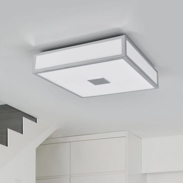 Lindby Plafonnier carré Eniola, IP44 LINDBY