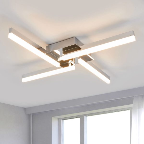 Lindby Plafonnier LED à quatre lampes Patrik, IP44 LINDBY
