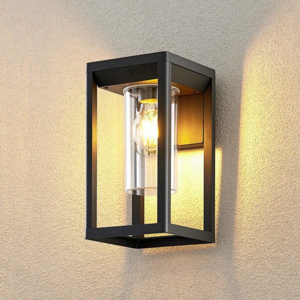 Lindby Estami applique d’extérieur, gris foncé LINDBY