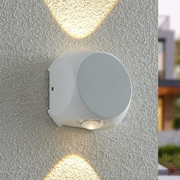 Lindby Esmani applique LED angulaire 2 l., blanche LINDBY