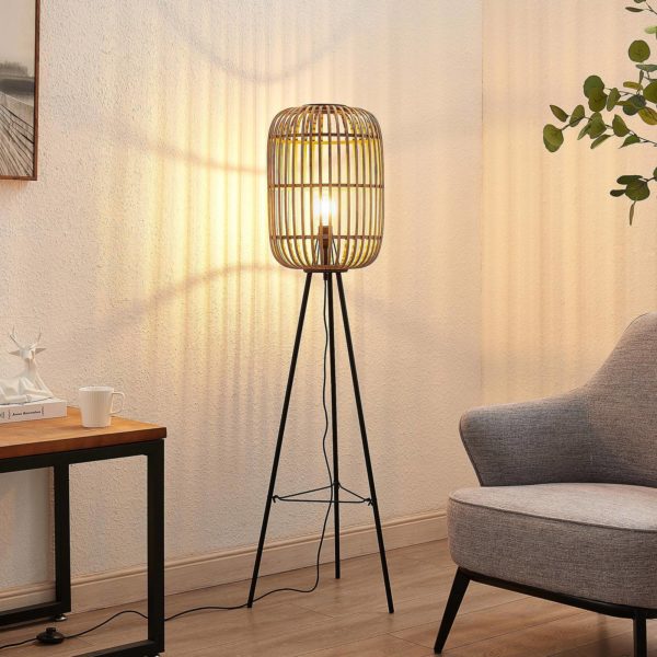 Lindby Canyana lampadaire en rotin, naturel LINDBY