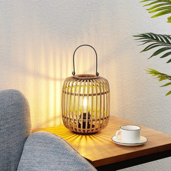 Lindby Canyana lampe à poser en rotin, naturel LINDBY