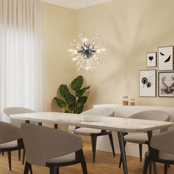 Lucande Kirai suspension en verre, à 4 lampes 42cm LUCANDE