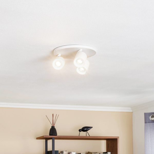 Arcchio spot Brinja, rond, blanc, 3 lampes, aluminium, GU10 Arcchio