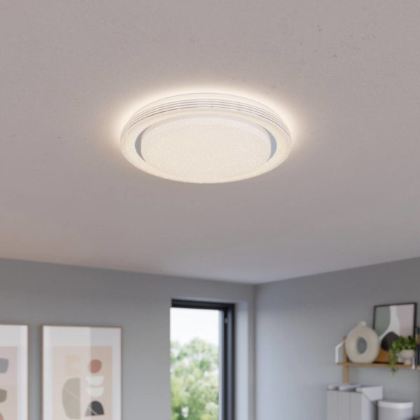 Lindby Smart Plafonnier LED Mizuni, Tuya RGBW CCT 48 cm LINDBY