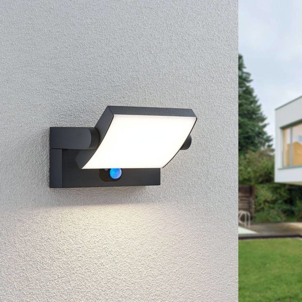 Applique d’extérieur LED Lindby Sherin, détecteur de mouvement LINDBY