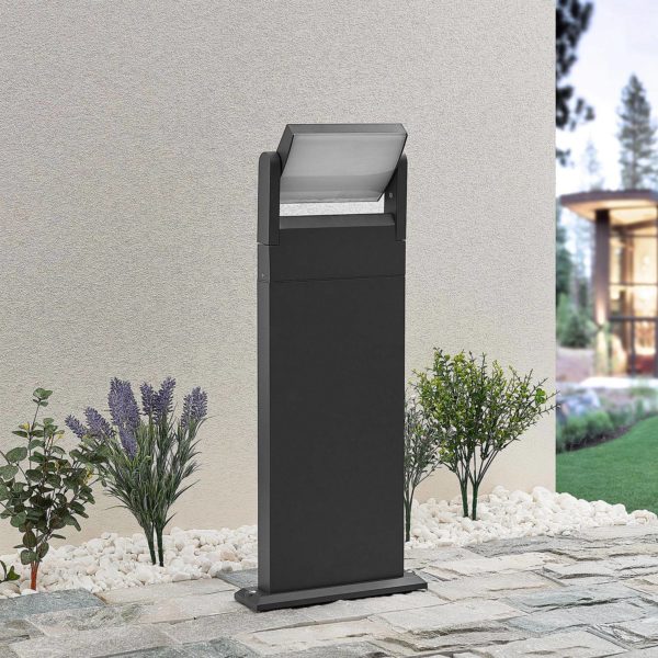 Lindby Cathalena borne lumineuse LED en gris foncé LINDBY