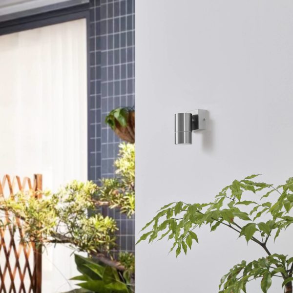 Lindby Myan applique d’extérieur, V4A, 1 lampe LINDBY
