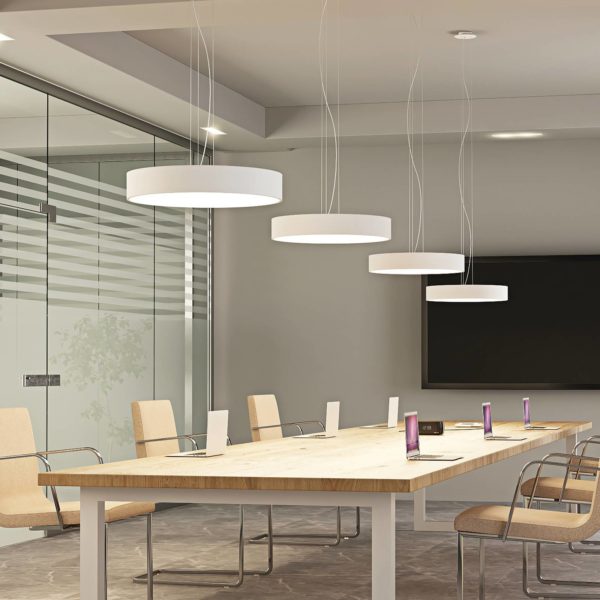 Arcchio Noabelle suspension LED, blanche, 60 cm Arcchio
