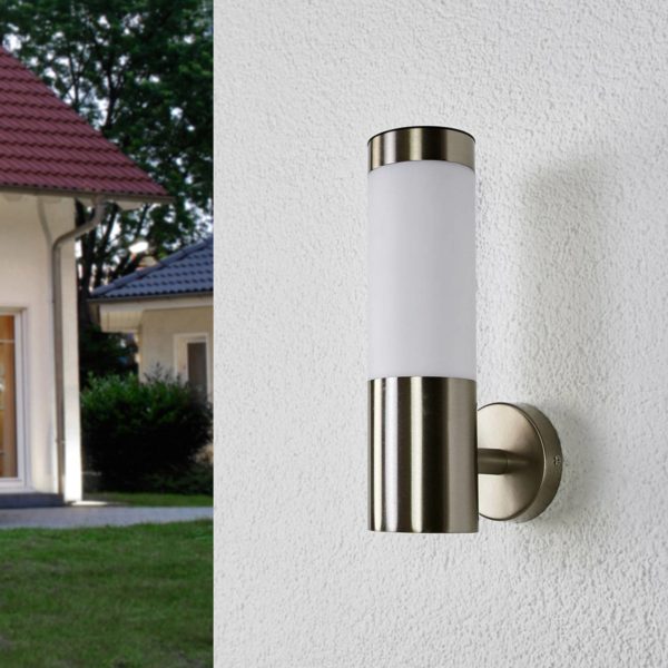 Lindby Aleeza applique solaire LED, acier inox LINDBY