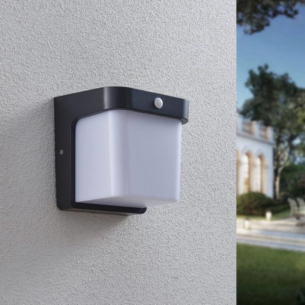Lindby Applique d’extérieur LED Adenike avec capteur LINDBY