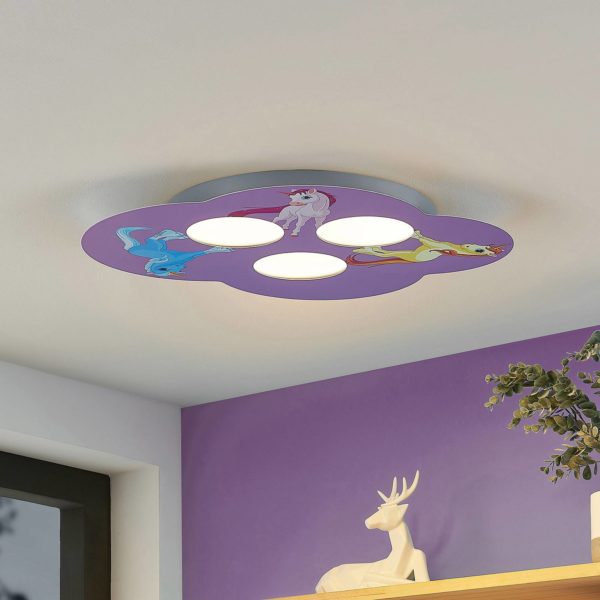 Lindby Thorke plafonnier chambre enfant, licorne LINDBY