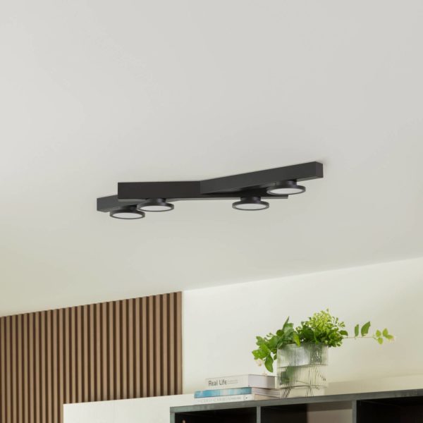Lucande Kellino plafonnier, flexible, à 4 lampes LUCANDE