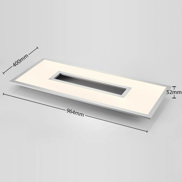 Lucande Plafonnier LED Durun, dimmable, CCT, carré, 96 cm LUCANDE