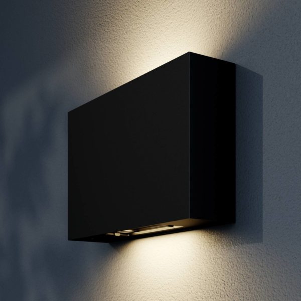 Lucande Applique d’extérieur LED Isalie, ronde, gris foncé LUCANDE