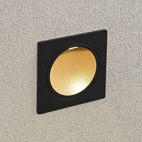 Lucande Applique encastrable LED Pordis, IP65, carrée LUCANDE