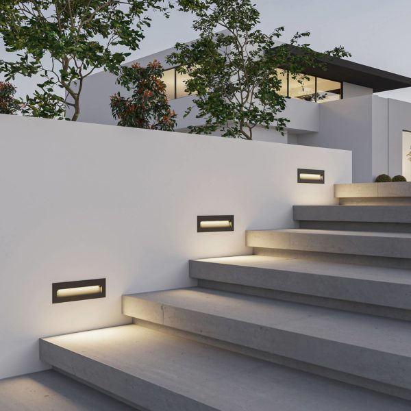 ELC applique encastrable LED Adalina, gris foncé ELC