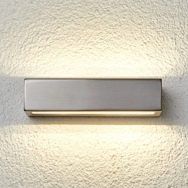 Lindby Patrica – applique d’extérieur LED en inox LINDBY