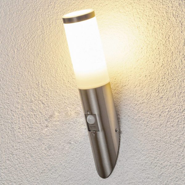 Lindby Applique inox avec détecteur de mouvement Kristof LINDBY