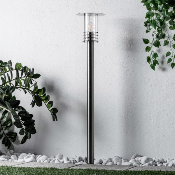 Lindby Attrayant éclairage pour chemin Miko, inox LINDBY