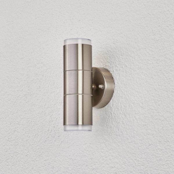 Lindby Applique d’extérieur Delina en inox LINDBY