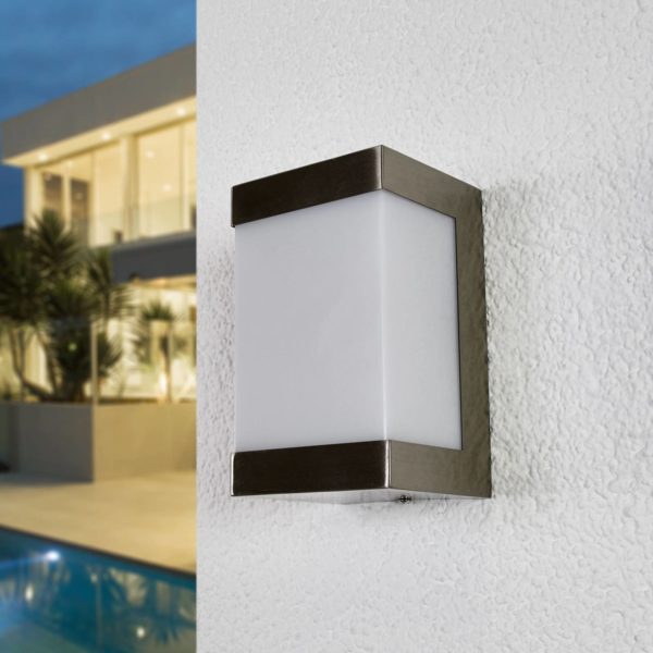 Lindby Applique d’extérieur LED en inox Severina LINDBY