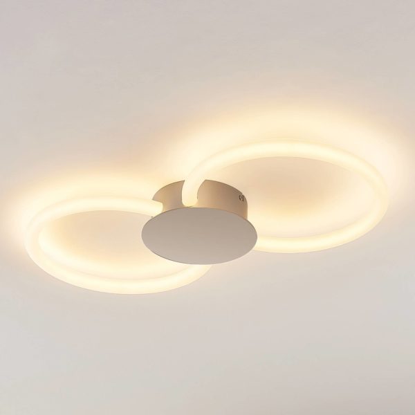 Lucande Clasa plafonnier LED à 2 lampes LUCANDE