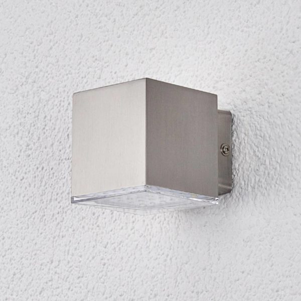 Lindby Applique d’extérieur LED Lydia compacte en inox LINDBY