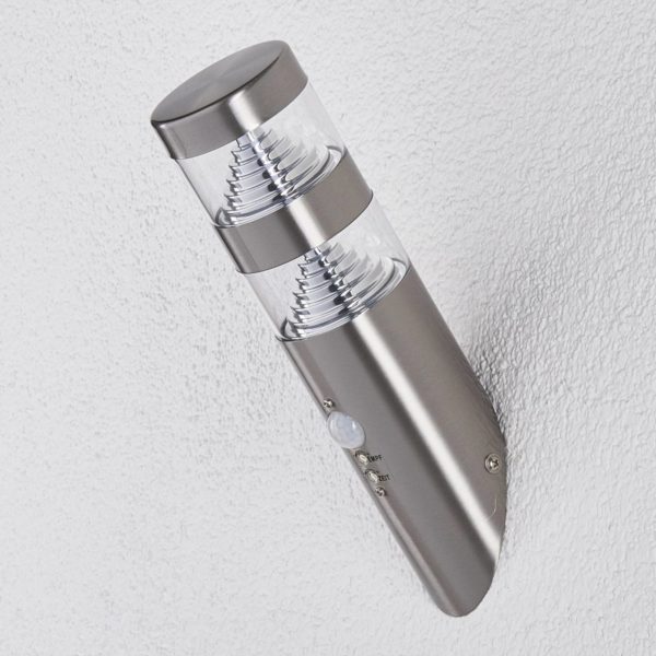 Lindby Applique d’extérieur LED Lanea oblique, capteur LINDBY