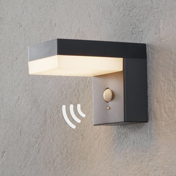 Lindby Applique d’extérieur LED Chioma solaire, capteur LINDBY