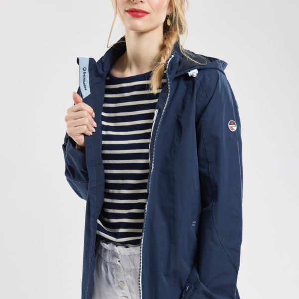 BERMUDES Parka imperméable BACKSLIDE Femme MARINE L – 42