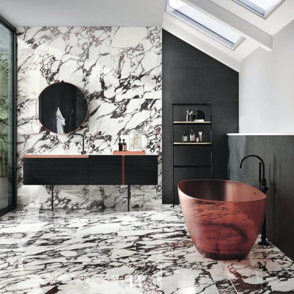 Carrelage Aspect Marbre Noir et Blanc 60×120 Palazzo – INSTAHOUSE