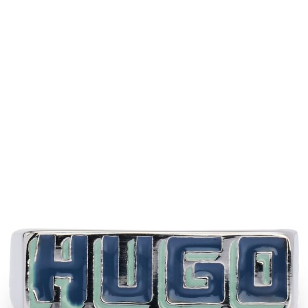 Bague en acier avec logo de la saison – Hugo Boss