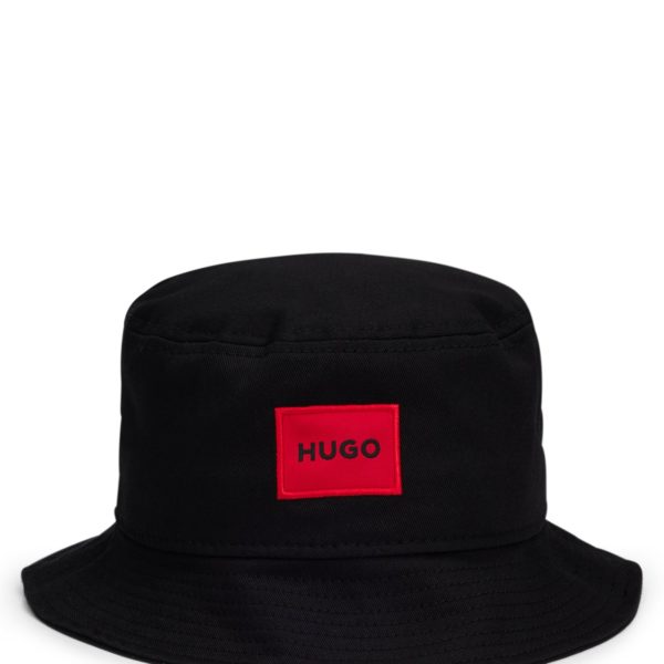 Bob en twill de coton avec étiquette logo rouge – Hugo Boss