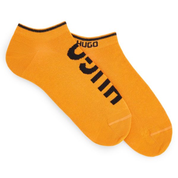 Lot de deux paires de chaussettes basses en coton mélangé à logos – Hugo Boss