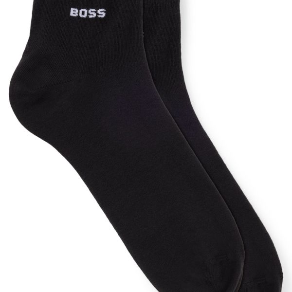 Lot de deux paires de chaussettes courtes à rayures emblématiques – Hugo Boss