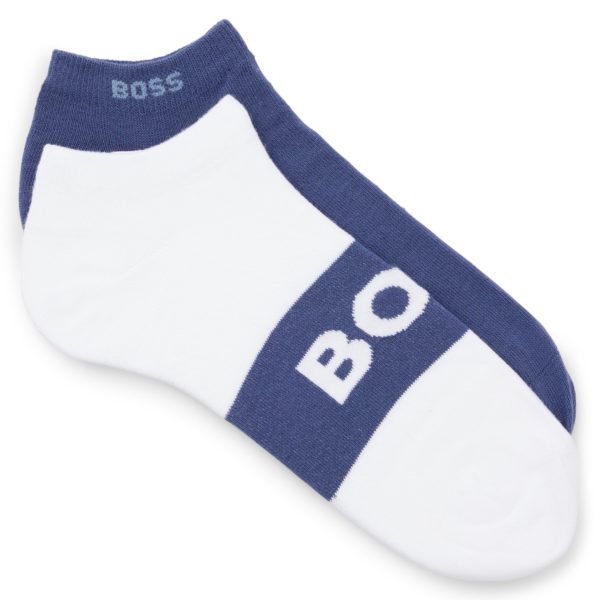 Lot de deux paires de chaussettes longueur cheville à logos – Hugo Boss