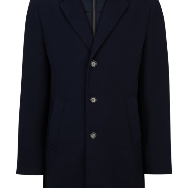 Manteau en coton mélangé avec insert zippé – Hugo Boss
