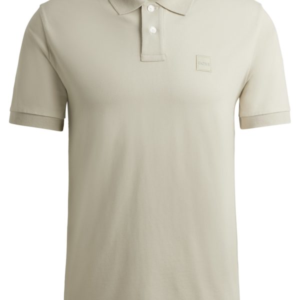Polo Slim en coton stretch à patch logoté – Hugo Boss