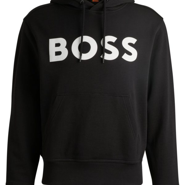 Sweat à capuche Relaxed en molleton de coton à logo contrastant – Hugo Boss