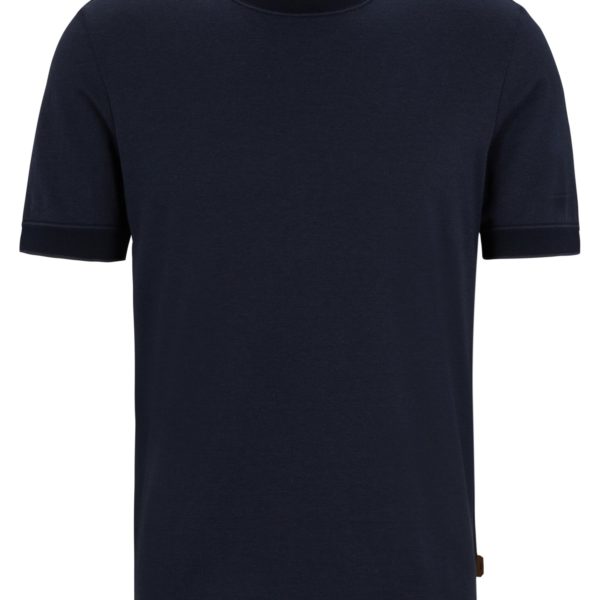 T-shirt Regular bicolore en coton et cachemire – Hugo Boss