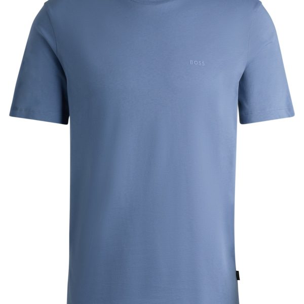 T-shirt en jersey de coton avec logo imprimé en gomme – Hugo Boss