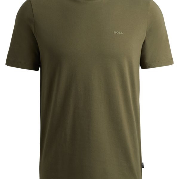T-shirt en jersey de coton avec logo imprimé en gomme – Hugo Boss