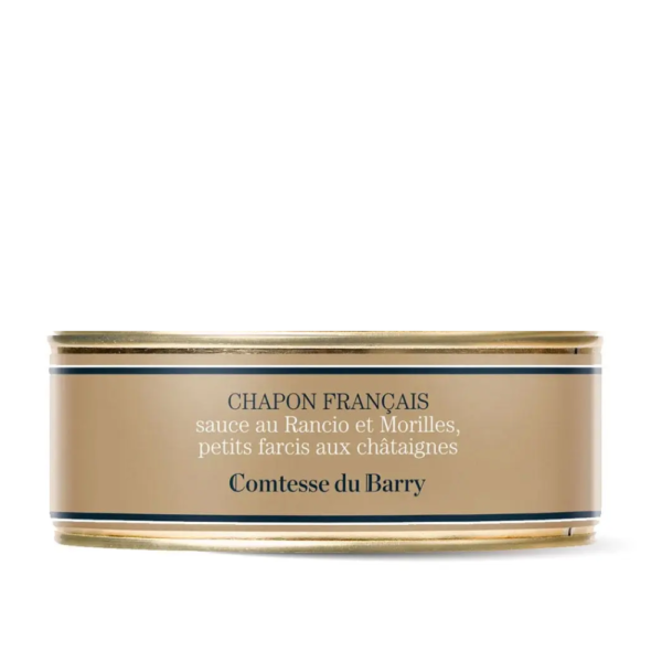 Chapon Français sauce au Rancio et morilles petits farcis aux châtaignes-Comtesse du Barry