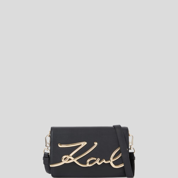 Karl Lagerfeld, Sac Porté Épaule De Taille Moyenne K/signature, Femme, Noir/Or, Taille: X00 Karl Lagerfeld
