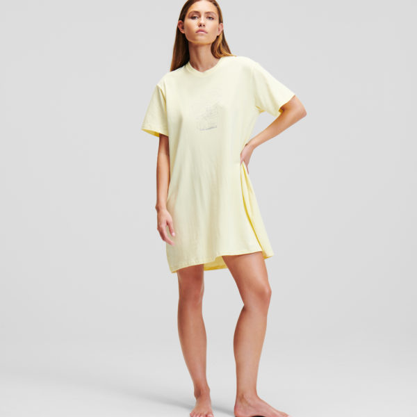 Karl Lagerfeld, Robe T-shirt De Pyjama K/ikonik, Femme, 704, Taille: XM Karl Lagerfeld